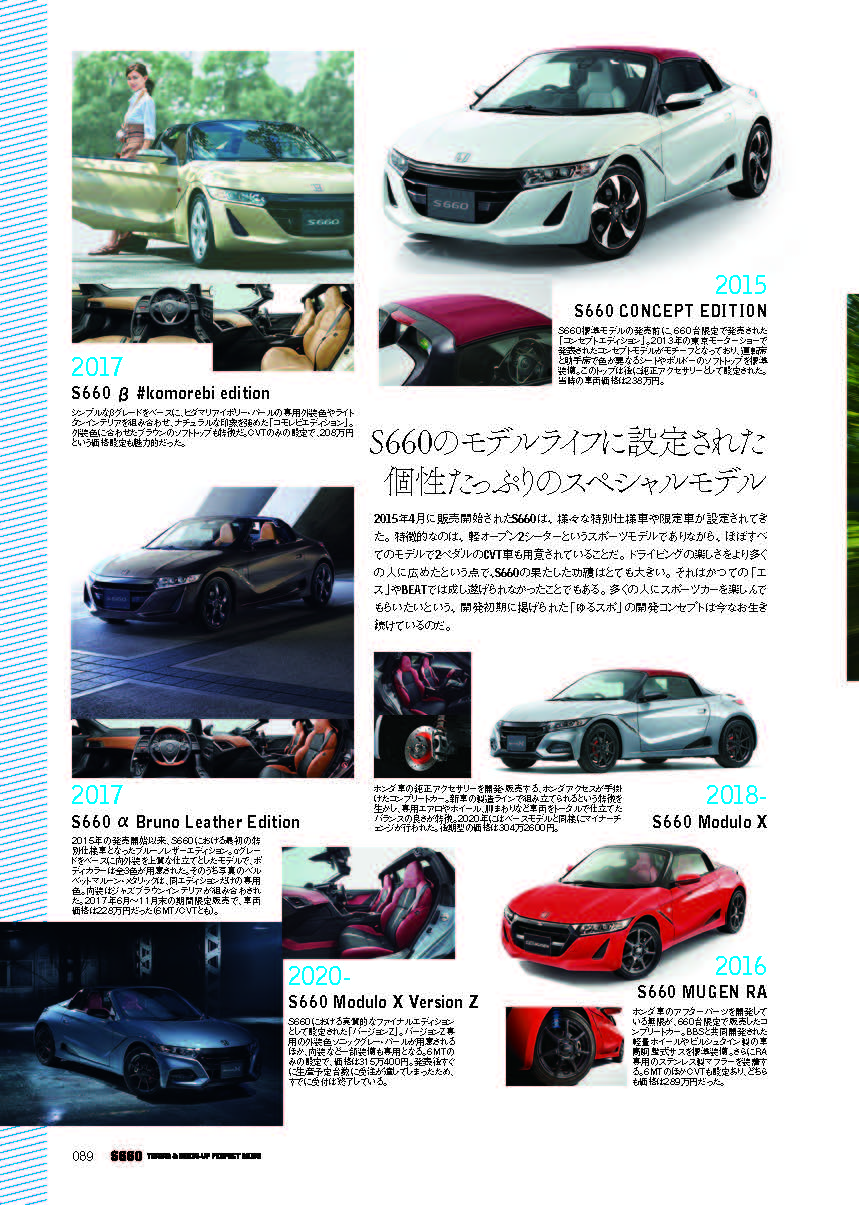 ホンダs660チューニング ドレスアップガイドvol 5 21年11月27日発売 に関する訂正とお詫び 株式会社交通タイムス社